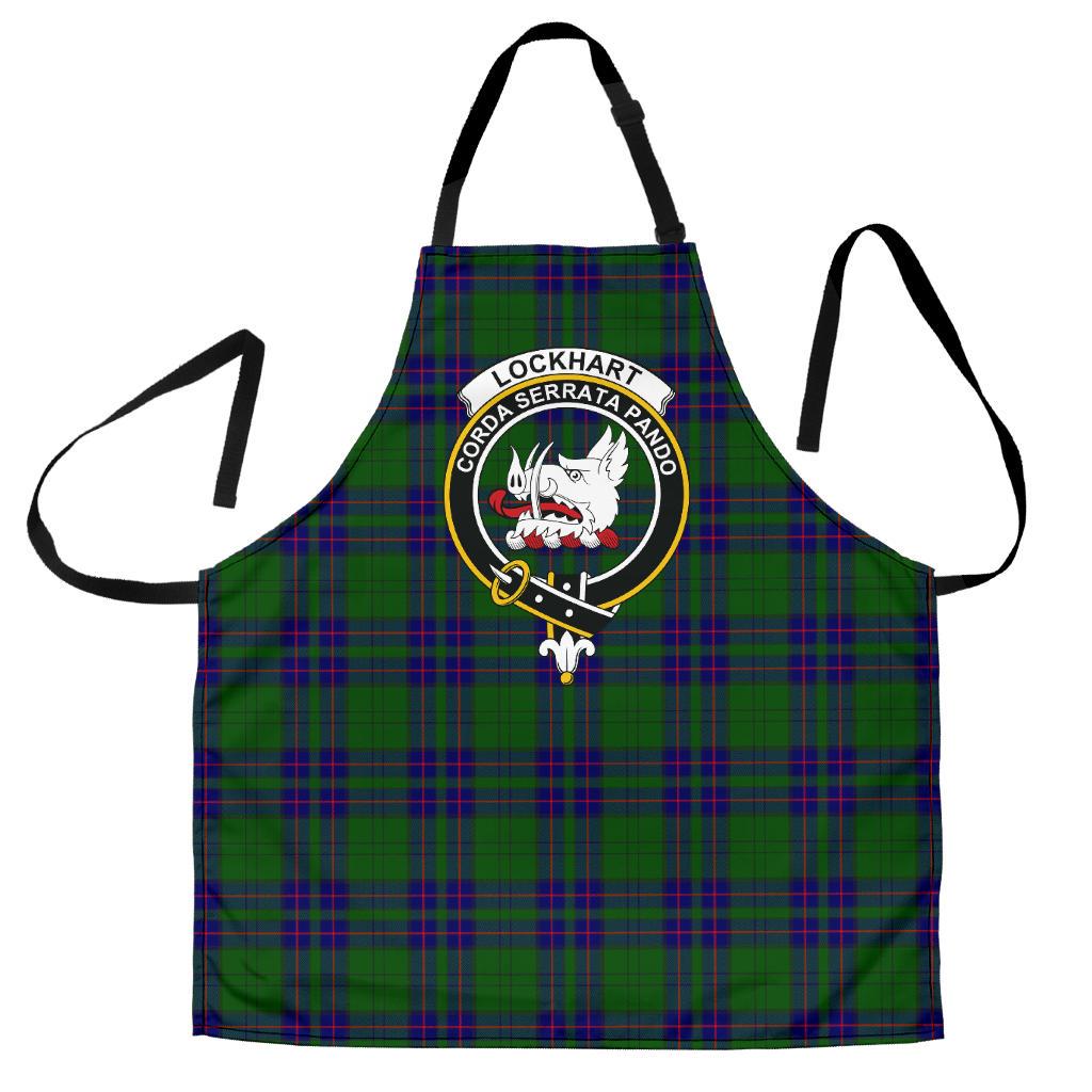 Clan Lockhart Modern Tartan Crest Apron BM86 Clan Lockhart Tartan Today   