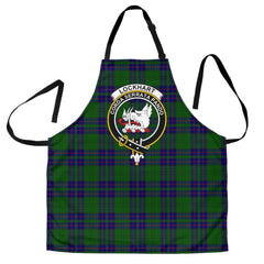 Clan Lockhart Modern Tartan Crest Apron BM86 Clan Lockhart Tartan Today   