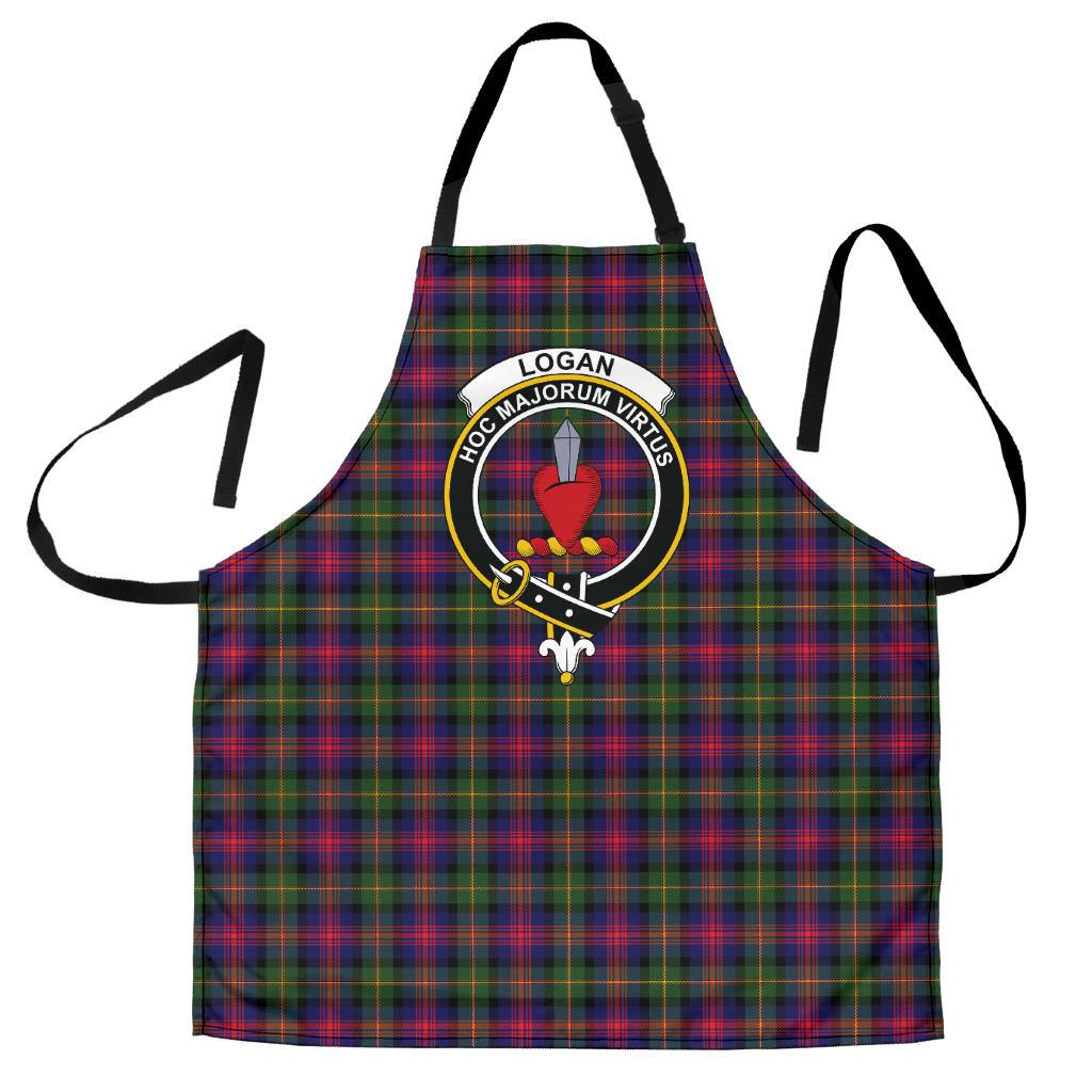Clan Logan Modern Tartan Crest Apron BW75 Clan Logan Tartan Today   