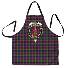 Clan Logan Modern Tartan Crest Apron BW75 Clan Logan Tartan Today   