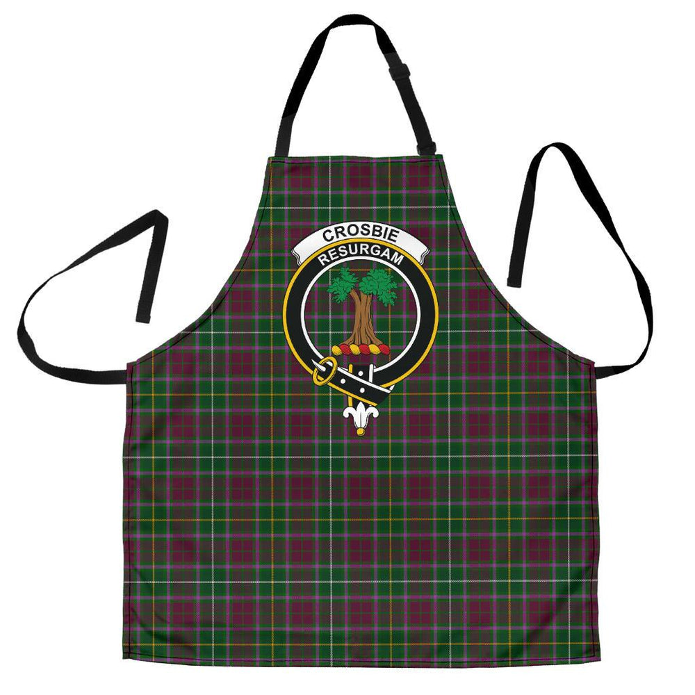 Clan Crosbie Tartan Crest Apron XP26 Clan Crosbie Tartan Today   
