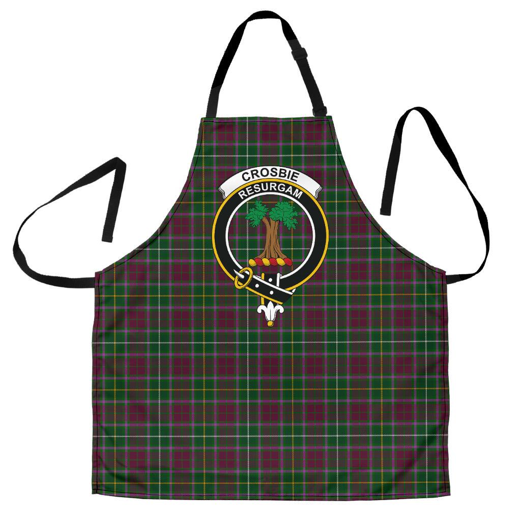 Clan Crosbie Tartan Crest Apron XP26 Clan Crosbie Tartan Today   