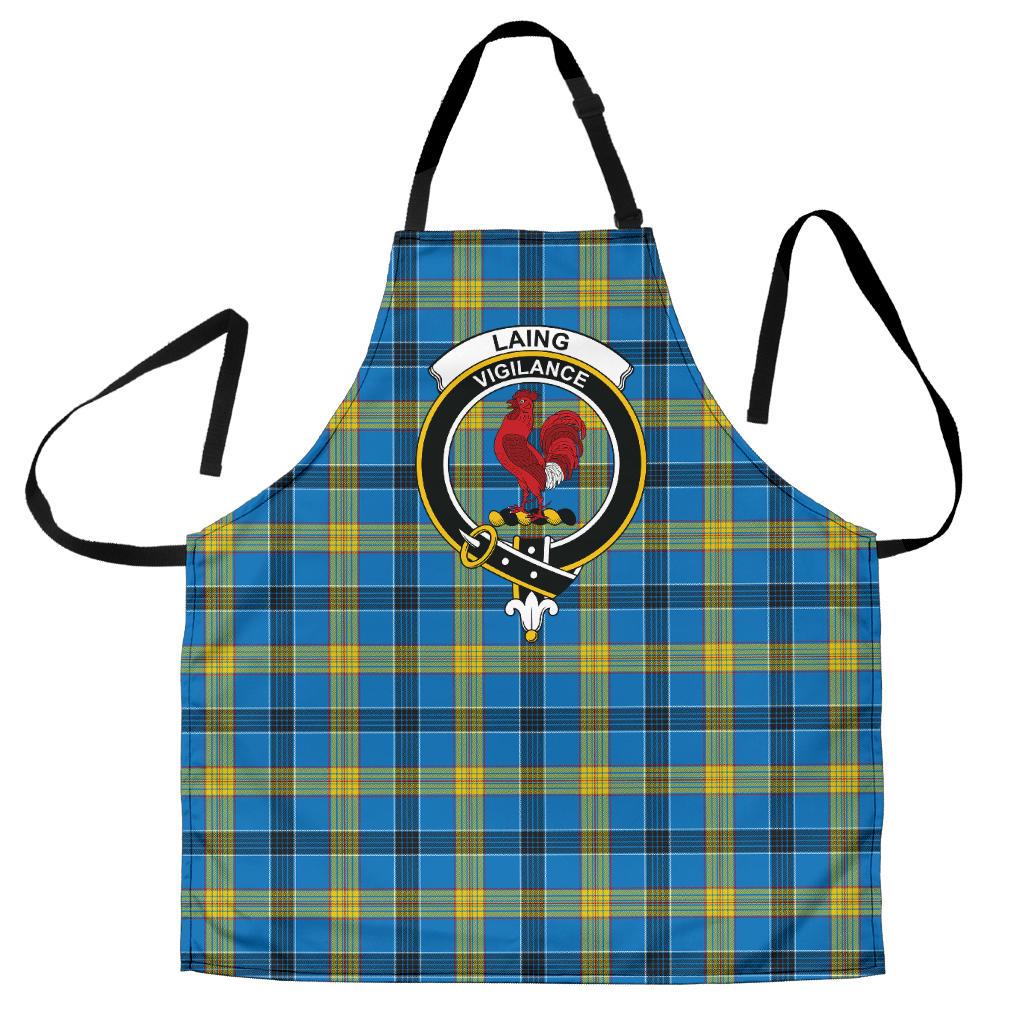 Clan Laing Tartan Crest Apron FQ88 Clan Laing Tartan Today   