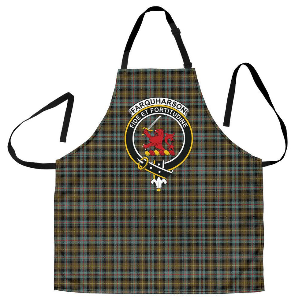 Clan Farquharson Weathered Tartan Crest Apron DS96 Clan Farquharson Tartan Today   