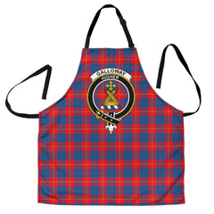 Clan Galloway Red Tartan Crest Apron CS29 Clan Galloway Tartan Today   