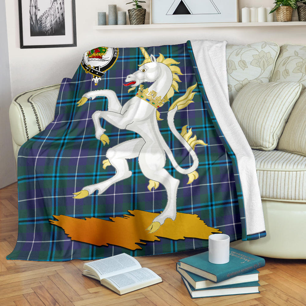 Clan Douglas Modern Tartan Crest Blanket Unicorn Style VV29 Clan Douglas Tartan Today   