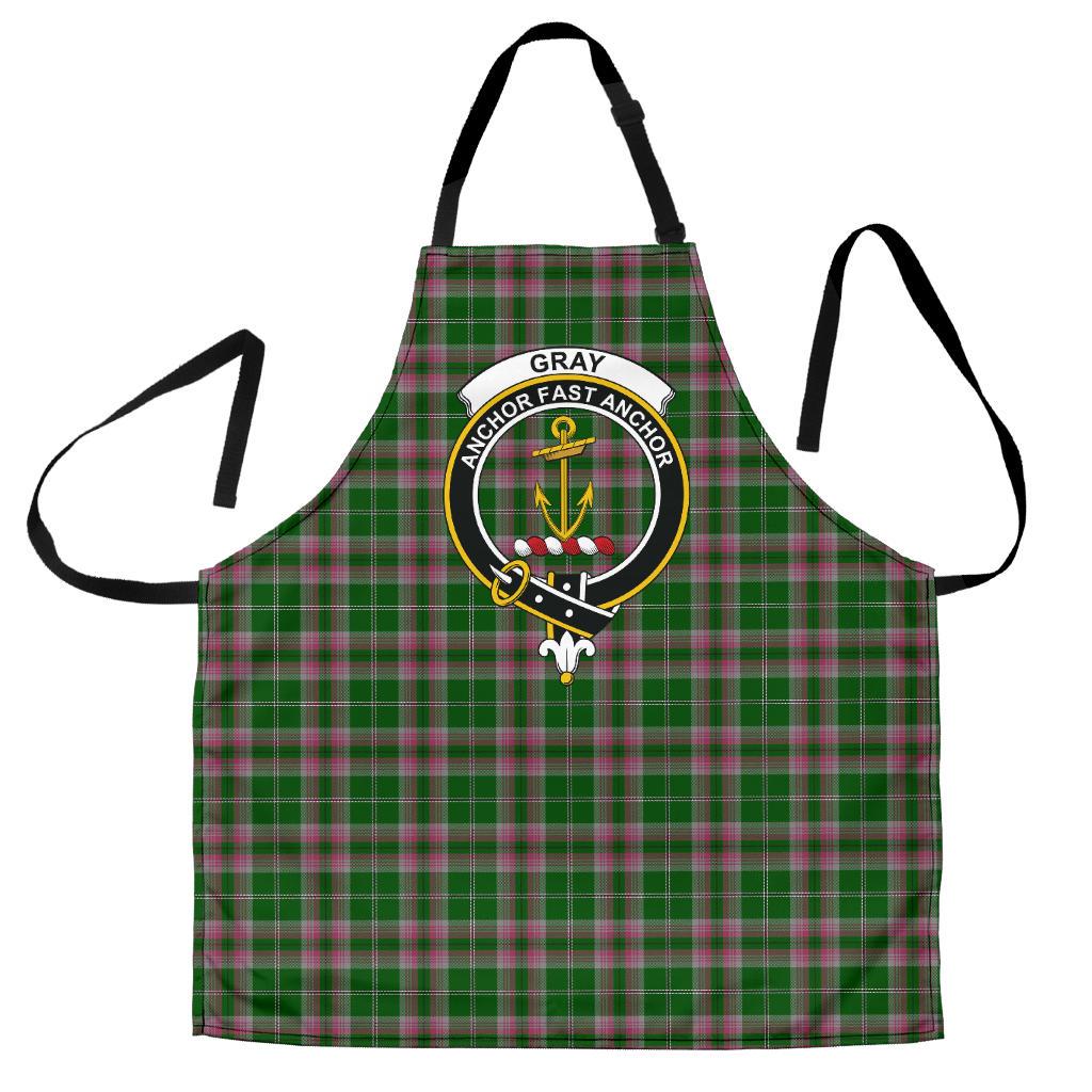 Clan Gray Hunting Tartan Crest Apron JS78 Clan Gray Tartan Today   