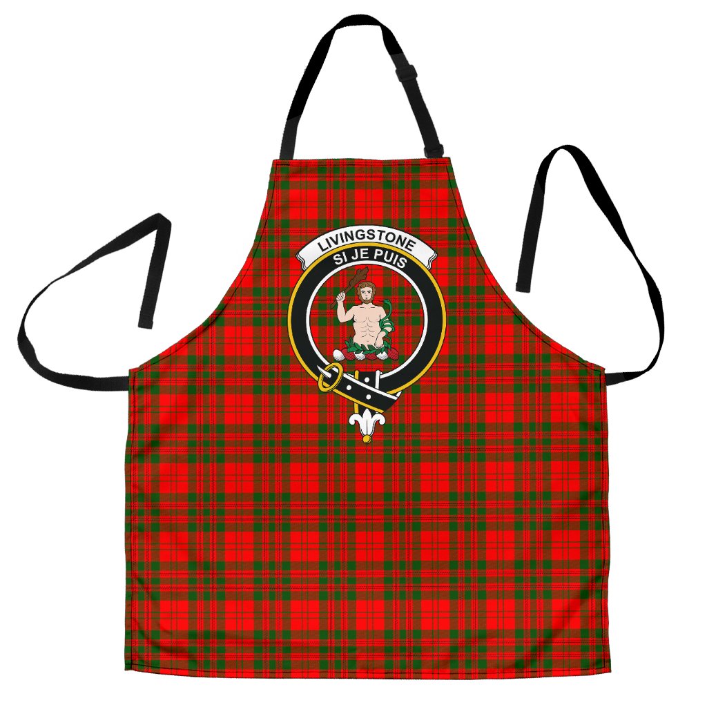 Clan Livingstone Modern Tartan Crest Apron MC17 Clan Livingstone Tartan Today   