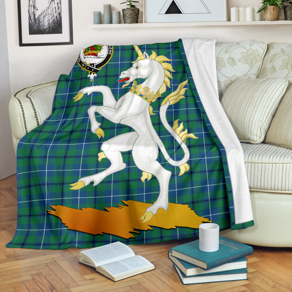 Clan Douglas Ancient Tartan Crest Blanket Unicorn Style ZR91 Clan Douglas Tartan Today   