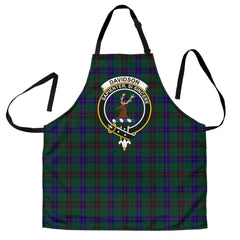 Clan Davidson Modern Tartan Crest Apron LO44 Clan Davidson Tartan Today   