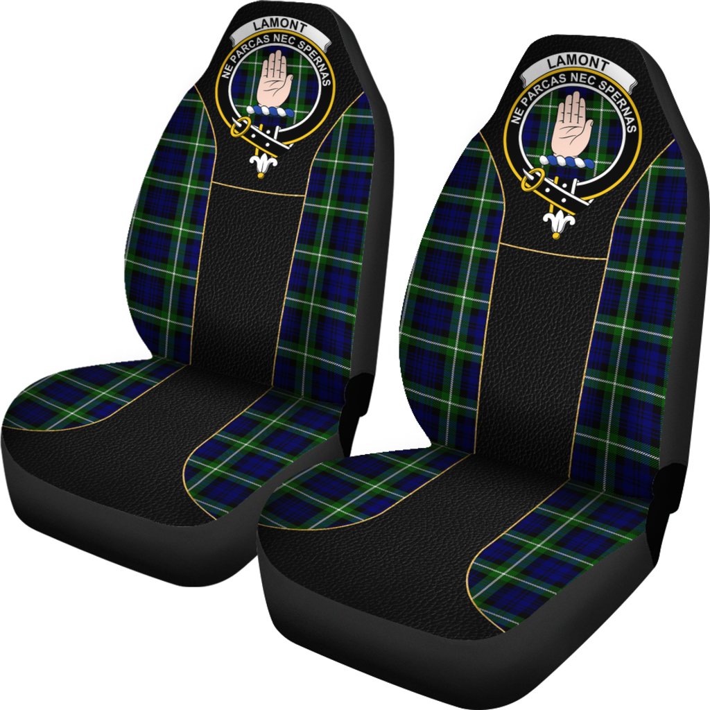 Clan Lamont Tartan Crest Car seat Cover SS33 Clan Lamont Tartan Today   