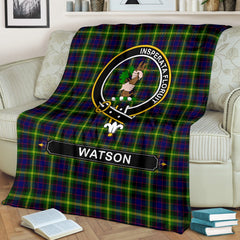 Clan Watson Family Tartan Crest Blanket 3 Sizes IT93 Clan Watson Tartan Today   