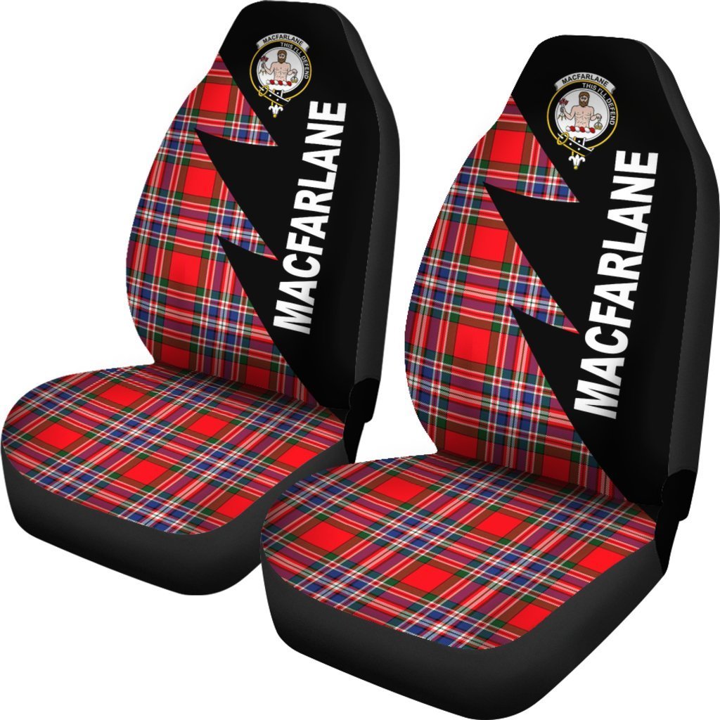 Clan MacFarlane Tartan Crest Car seat Cover CQ38 Clan MacFarlane Tartan Today   
