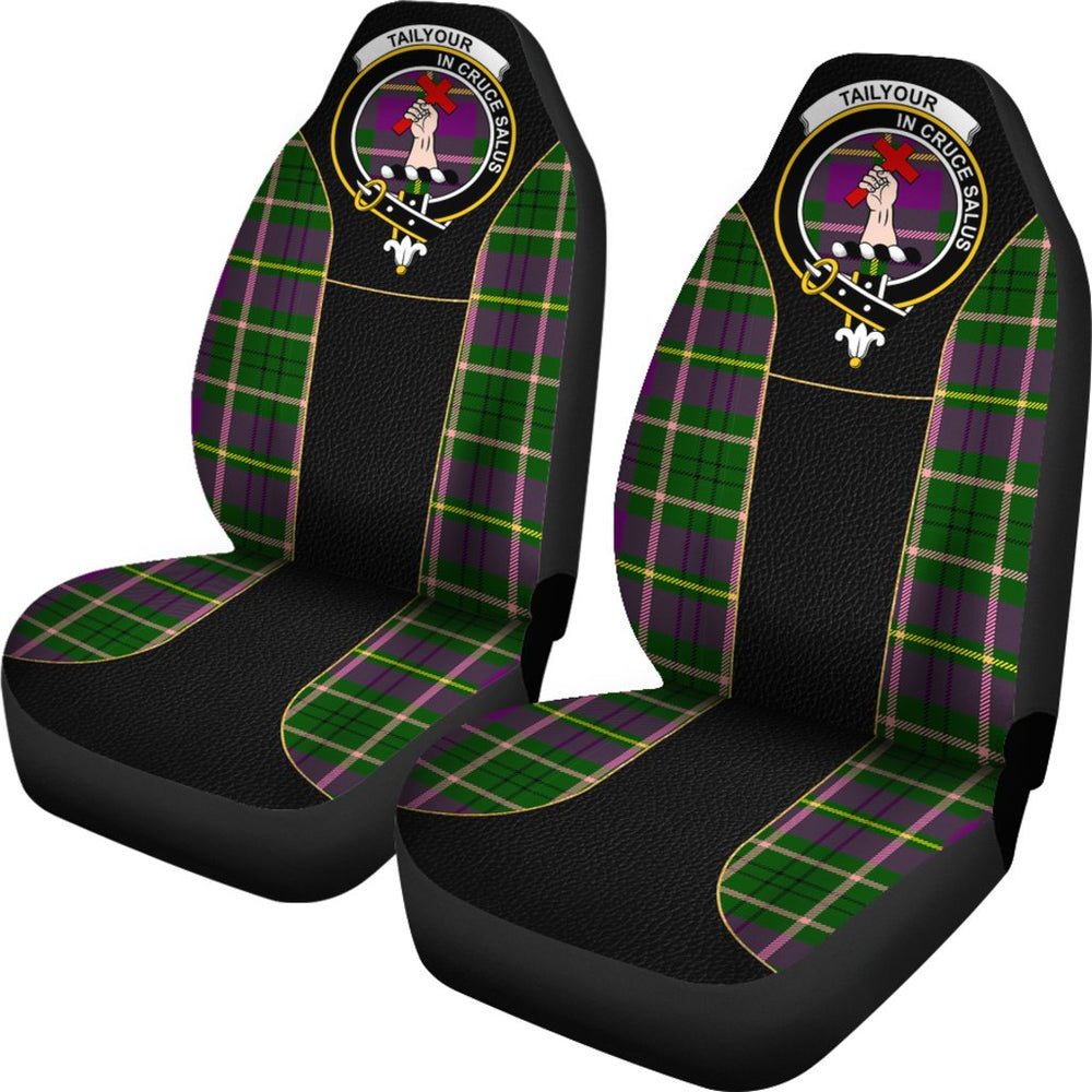 Clan Tailyour (Or Taylor) Tartan Crest Car Seat Cover OX62 Clan Taylor Tartan Today   