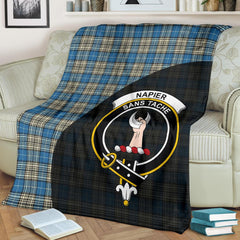 Clan Napier Ancient Tartan Crest Blanket 3 Sizes LR84 Clan Napier Tartan Today   