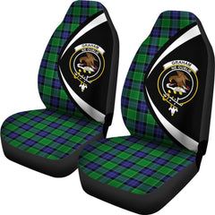 Clan Graham of Menteith Modern Tartan Crest Car Seat Cover  - Circle StyleVP96 Clan Graham Tartan Today   