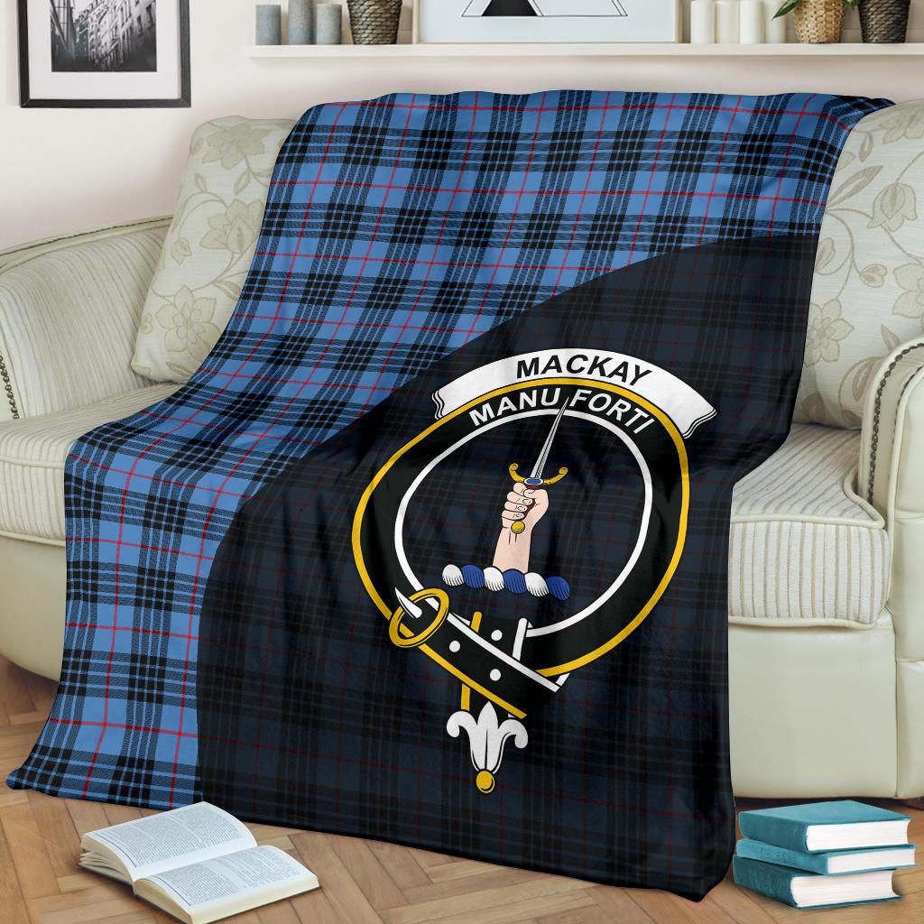Clan MacKay Blue Tartan Crest Blanket Wave Style XW63 Clan MacKay Tartan Today   
