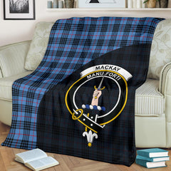 Clan MacKay Blue Tartan Crest Blanket Wave Style XW63 Clan MacKay Tartan Today   