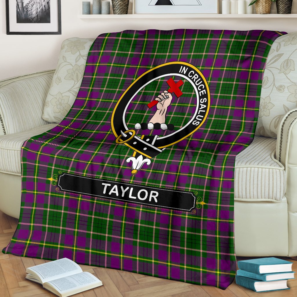 Clan Taylor (Tailyour) Tartan Crest Blanket 3 Sizes ON98 Clan Taylor Tartan Today   