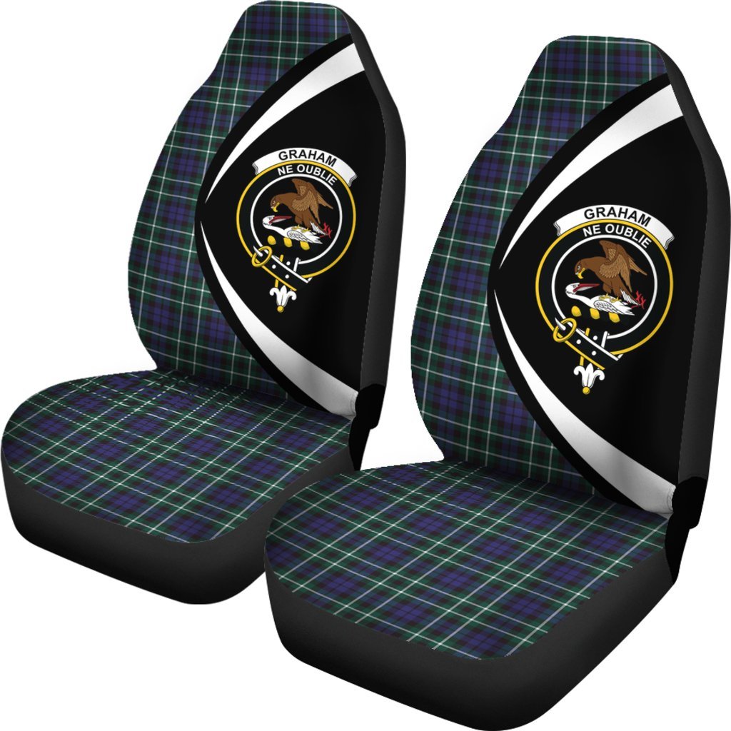 Clan Graham of Montrose Modern Tartan Crest Car Seat Cover  - Circle StyleCE39 Clan Rose Tartan Today   