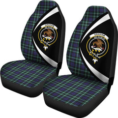 Clan Graham of Montrose Modern Tartan Crest Car Seat Cover  - Circle StyleCE39 Clan Rose Tartan Today   