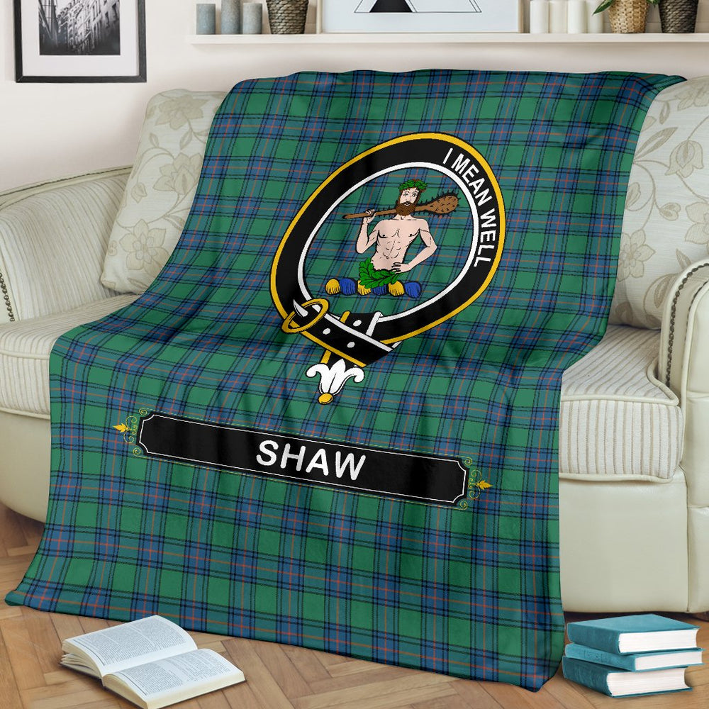 Clan Shaw (of Sauchie) Tartan Crest BlanketsHY50 Clan Shaw Tartan Today   