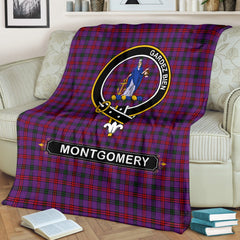 Clan Montgomery Family Tartan Crest Blanket 3 Sizes FD18 Clan Montgomery Tartan Today   