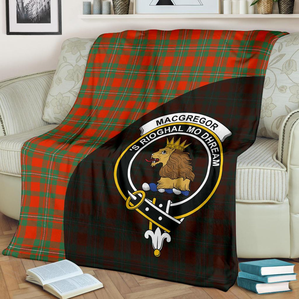 Clan MacGregor Ancient Tartan Crest Blanket Wave Style OC22 Clan MacGregor Tartan Today   