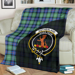 Clan Sutherland Old Ancient Tartan Crest Blanket Wave Style ZL62 Clan Sutherland Tartan Today   