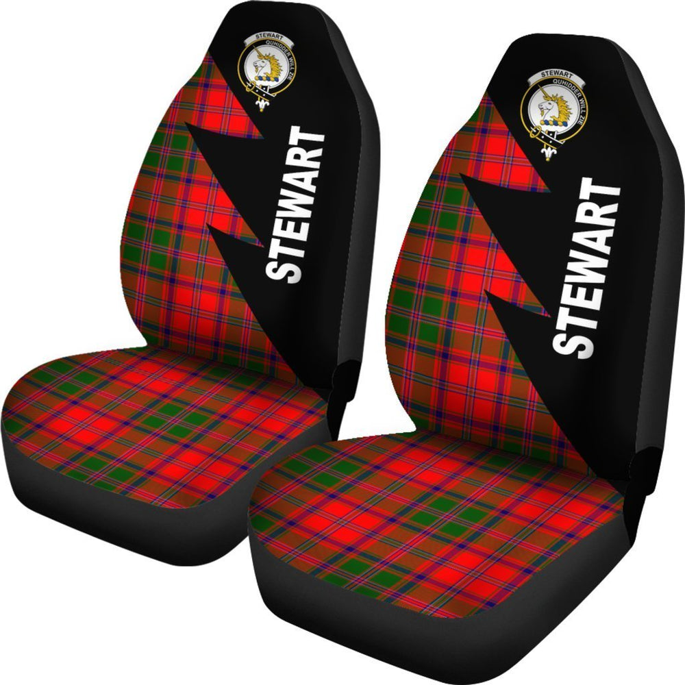 Clan Stewart of Appin Tartan Crest Flash Style Car Seat Cover OW94 Clan Stewart of Appin Tartan Today   