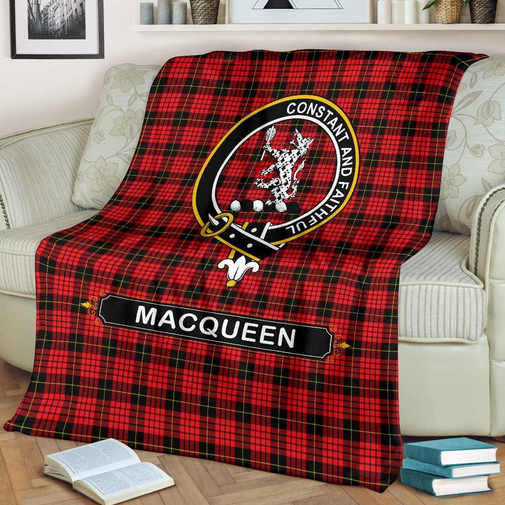 Clan MacQueen Family Tartan Crest Blanket 3 Sizes XT61 Clan MacQueen Tartan Today   