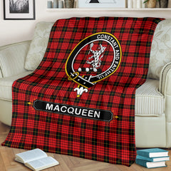 Clan MacQueen Family Tartan Crest Blanket 3 Sizes XT61 Clan MacQueen Tartan Today   