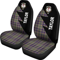 Clan Tailyour (Or Taylor) Tartan Crest Flash Car Seat Cover JW78 Clan Taylor Tartan Today   