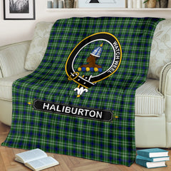 Clan Haliburton Family Tartan Crest Blanket 3 Sizes UV66 Clan Haliburton Tartan Today   