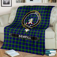 Clan Sempill (or Semple) Family Tartan Crest Blanket 3 Sizes JG60 Clan Sempill Tartan Today   