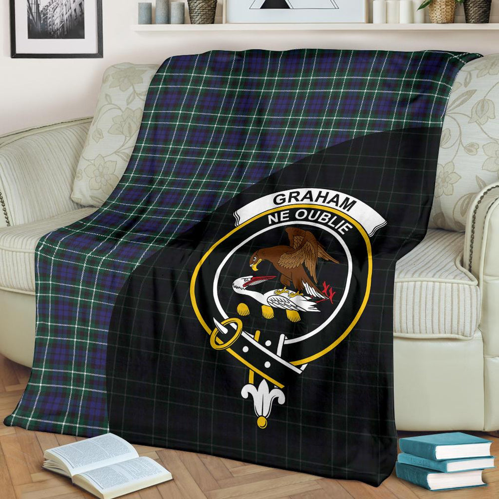 Clan Graham of Montrose Modern Tartan Crest Blanket Wave Style TE97 Clan Rose Tartan Today   