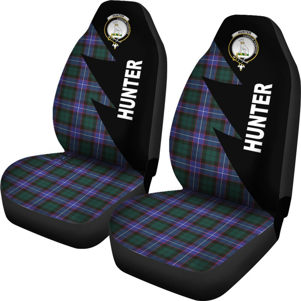 Clan Hunter Tartan Crest Circle Car Seat Cover IQ96 Clan Hunter Tartan Today   