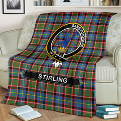 Clan Stirling (of Cadder-Present Chief) Family Tartan Crest Blanket 3 Sizes FQ79 Clan Stirling Tartan Today   