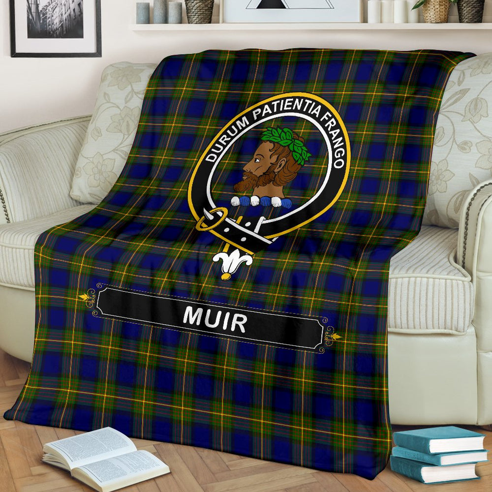 Clan Muir Family Tartan Crest BlanketsBL51 Clan Muir_More Tartan Today   
