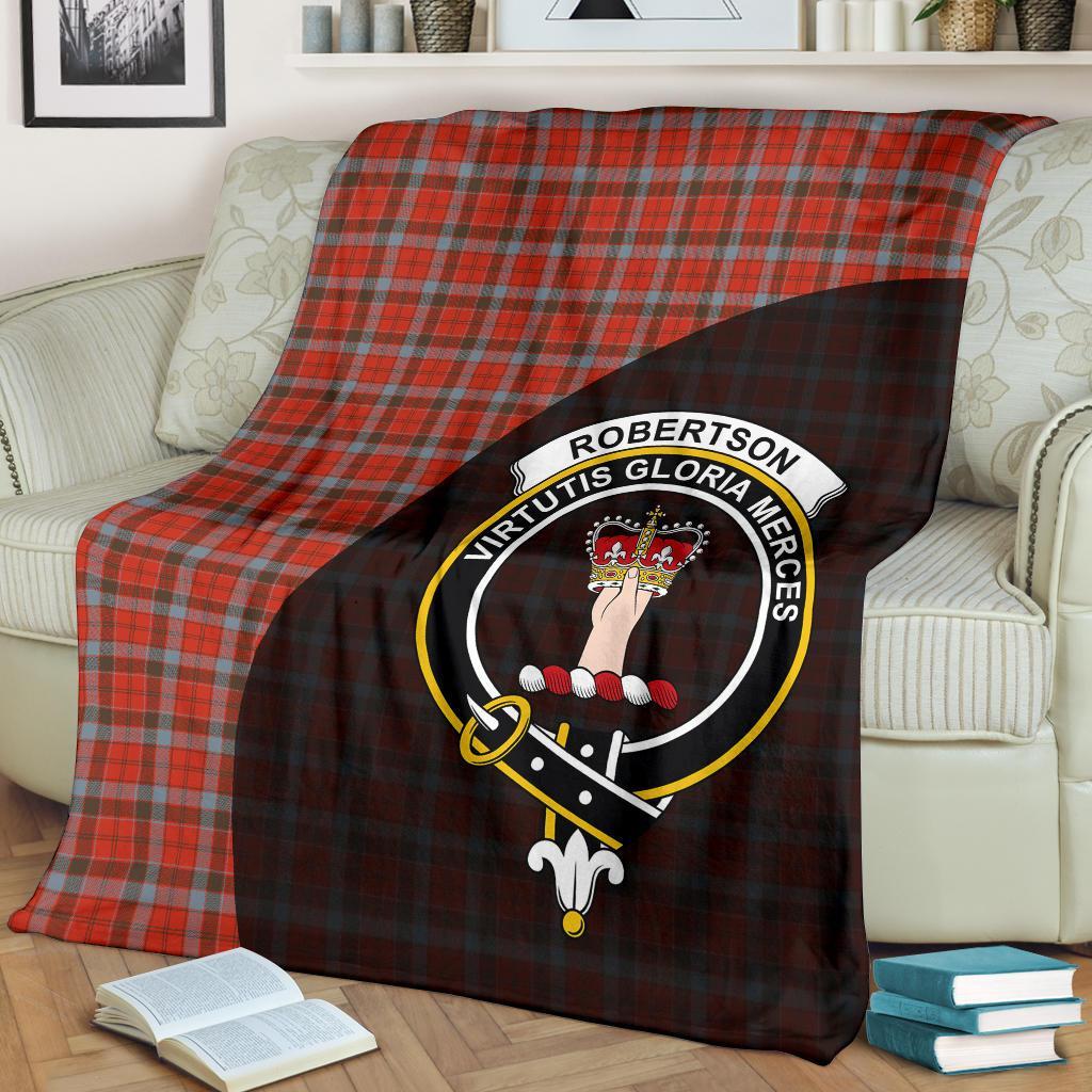 Clan Robertson Weathered Tartan Crest Blanket Wave Style RB52 Tartan Tartan Today
