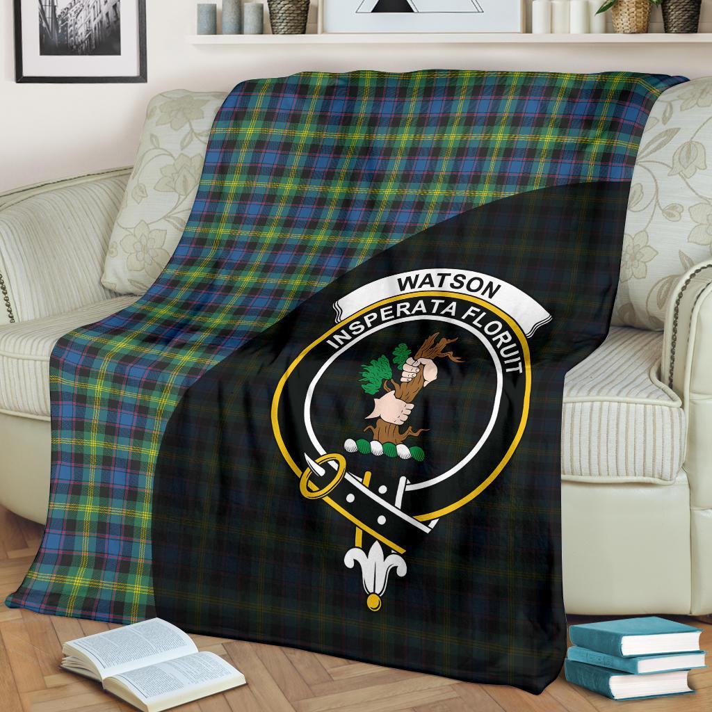 Clan Watson Ancient Tartan Crest Blanket Wave Style TN66 Clan Watson Tartan Today   