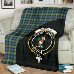 Clan Watson Ancient Tartan Crest Blanket Wave Style TN66 Clan Watson Tartan Today   