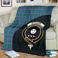 Clan Pitcairn Hunting Tartan Crest Blanket Wave Style LU75 Clan Pitcairn Tartan Today   