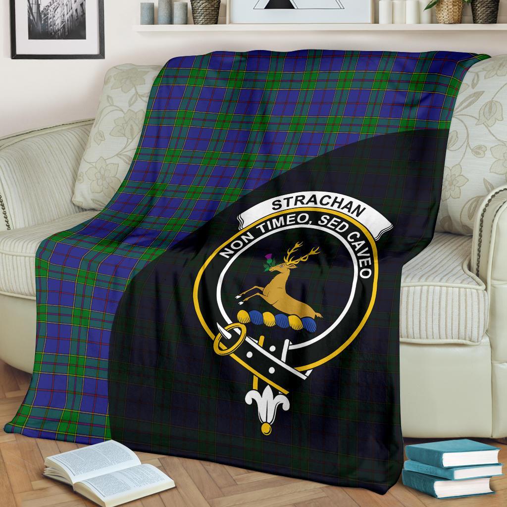 Clan Strachan Tartan Crest Blanket Wave Style MV14 Clan Strachan Tartan Today   