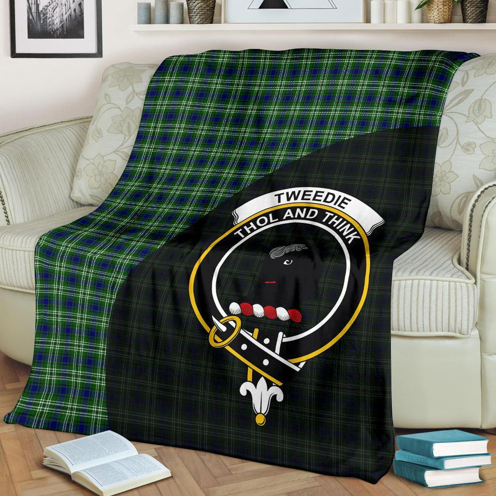 Clan Tweedside District Tartan Crest Blanket Wave Style UJ89 Clan Hall Tartan Today   