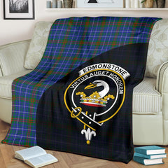 Clan Edmonstone Tartan Crest Blanket Wave Style ZI40 Clan Edmonstone Tartan Today   