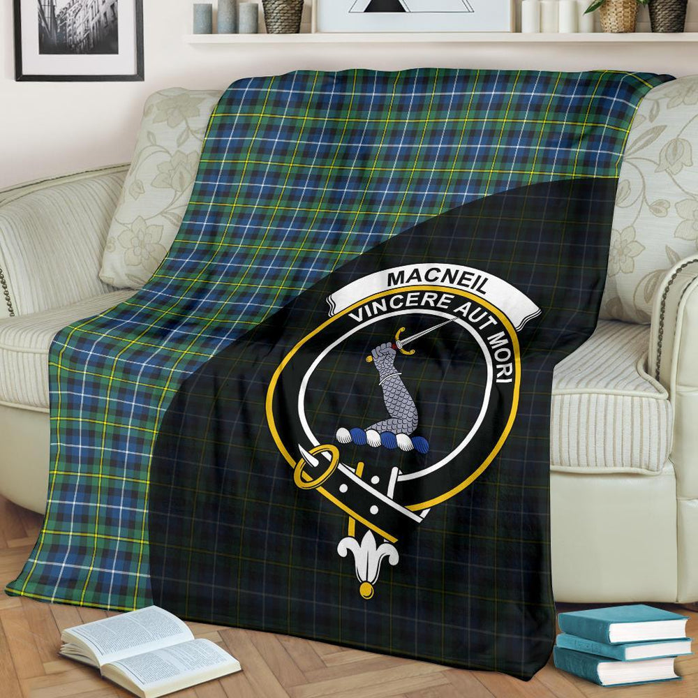 Clan MacNeill of Barra Ancient Tartan Crest Blanket Wave Style BQ12 Clan MacNeil / MacNeill Tartan Today   