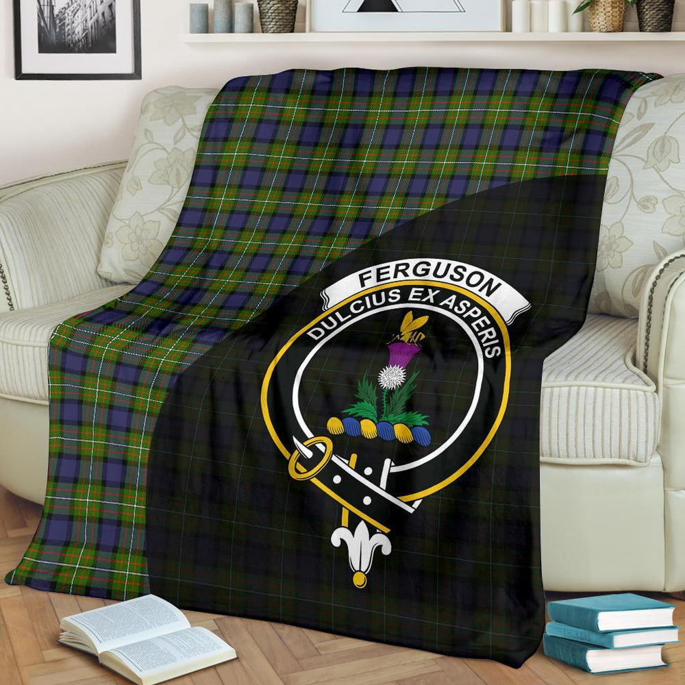 Clan Fergusson Modern Tartan Crest Blanket Wave Style DZ68 Clan Fergusson Tartan Today   