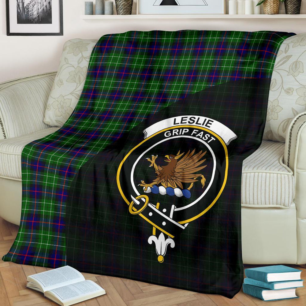 Clan Leslie Hunting Tartan Crest Blanket Wave Style XK67 Clan Leslie Tartan Today   