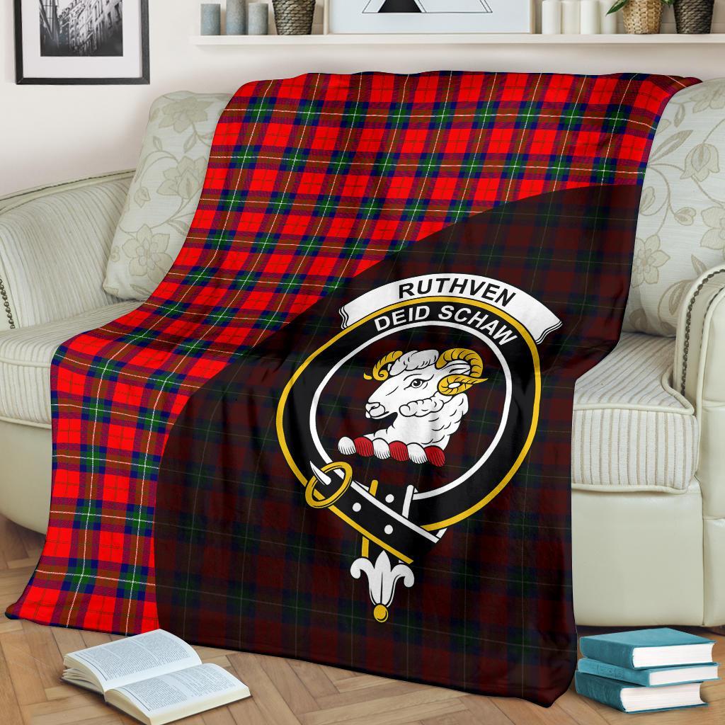 Clan Ruthven Modern Tartan Crest Blanket Wave Style YH98 Clan Ruthven Tartan Today   